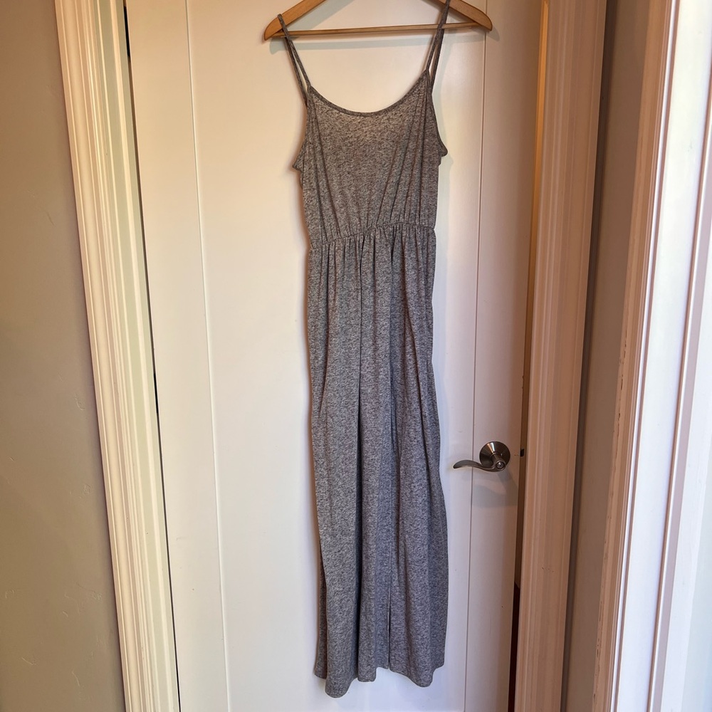 Divided Gray Maxi Dress